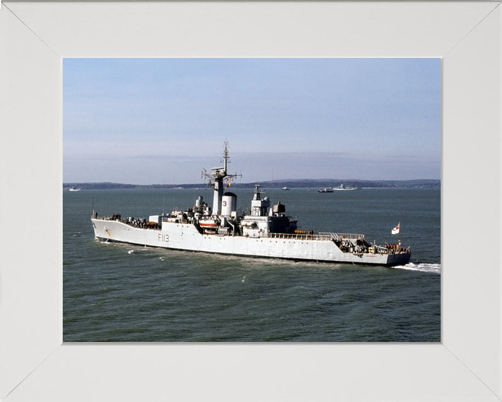 HMS Falmouth (F113) Royal Navy Rothesay Class Frigate Leaving Portsmouth Photo Print Wall Art Decor - Posters, Prints, & Visual Artwork - by Hampshire Prints (image 5 of 9)