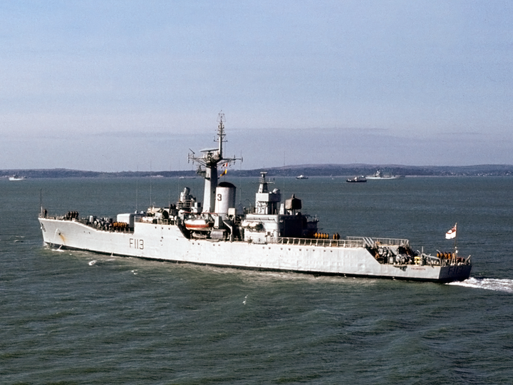 HMS Falmouth (F113) Royal Navy Rothesay Class Frigate Leaving Portsmouth Photo Print Wall Art Decor - Posters, Prints, & Visual Artwork - by Hampshire Prints (image 1 of 9)
