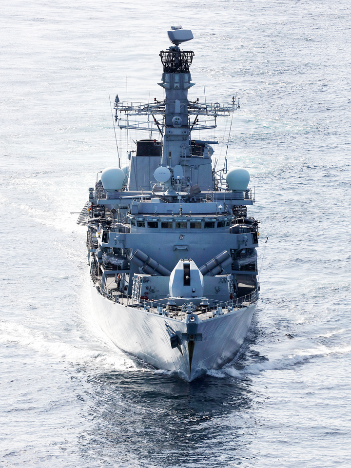 HMS Sutherland F81 Type 23 Frigate April 2017 High Bow View Photo Print - Posters, Prints, & Visual Artwork - by Hampshire Prints (image 1 of 9)