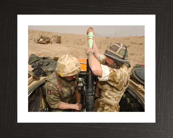 British Army 1 RRF Fusiliers 81mm Mortar Basra Iraq March 2003