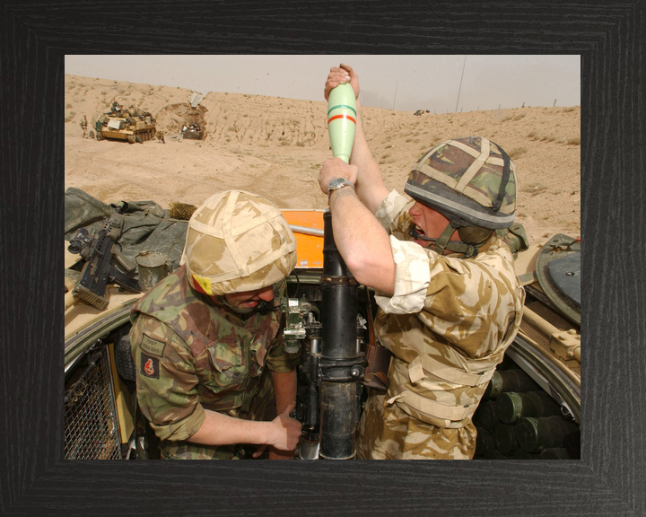 British Army 1 RRF Fusiliers 81mm Mortar Basra Iraq March 2003