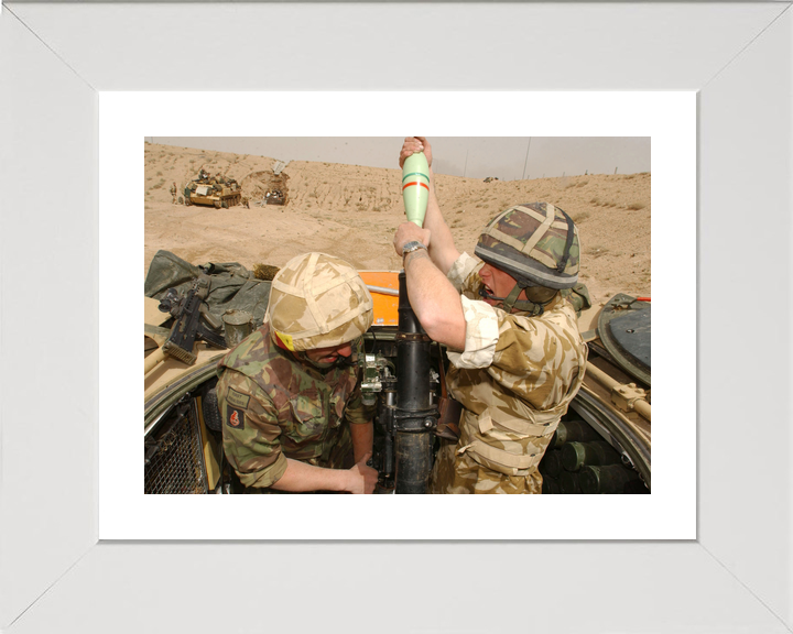 British Army 1 RRF Fusiliers 81mm Mortar Basra Iraq March 2003