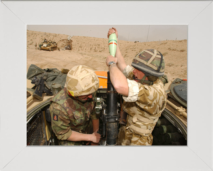 British Army 1 RRF Fusiliers 81mm Mortar Basra Iraq March 2003