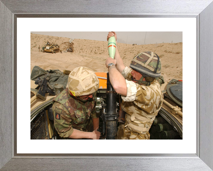 British Army 1 RRF Fusiliers 81mm Mortar Basra Iraq March 2003