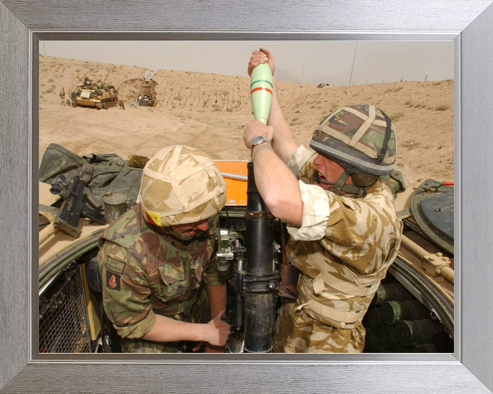 British Army 1 RRF Fusiliers 81mm Mortar Basra Iraq March 2003
