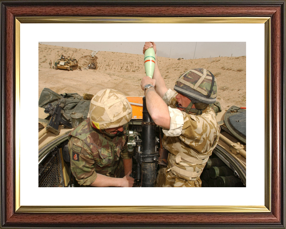 British Army 1 RRF Fusiliers 81mm Mortar Basra Iraq March 2003