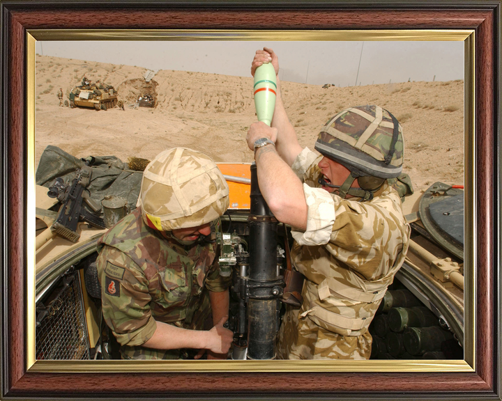 British Army 1 RRF Fusiliers 81mm Mortar Basra Iraq March 2003