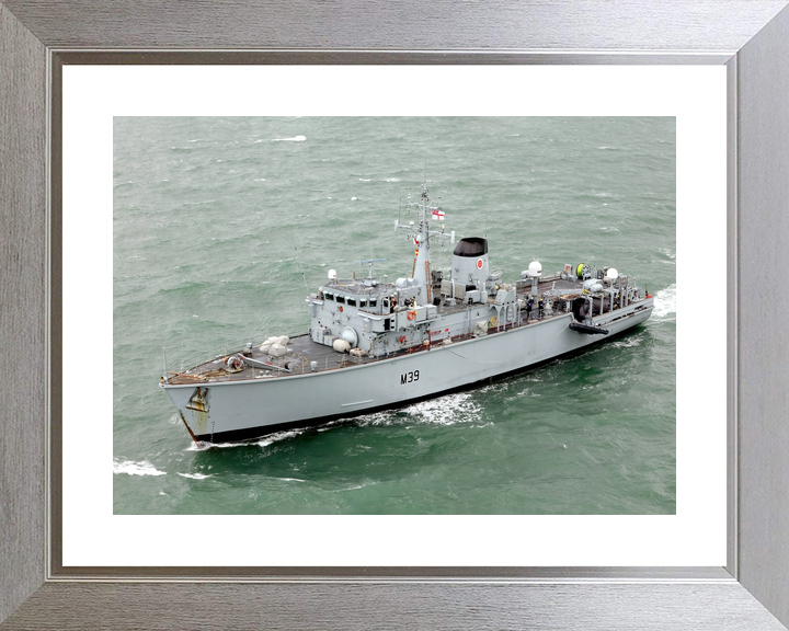 HMS Hurworth (M39) Royal Navy Hunt Class Mine Warfare Vessel High Port View Photo Print Wall Art Naval Decor - Posters, Prints, & Visual Artwork - by Hampshire Prints (image 6 of 9)