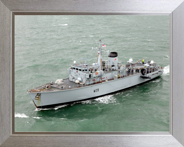 HMS Hurworth (M39) Royal Navy Hunt Class Mine Warfare Vessel High Port View Photo Print Wall Art Naval Decor - Posters, Prints, & Visual Artwork - by Hampshire Prints (image 7 of 9)