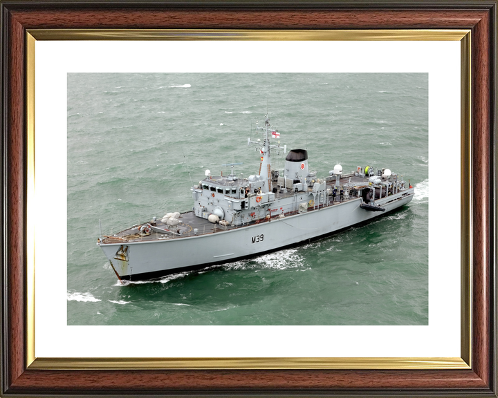 HMS Hurworth (M39) Royal Navy Hunt Class Mine Warfare Vessel High Port View Photo Print Wall Art Naval Decor - Posters, Prints, & Visual Artwork - by Hampshire Prints (image 8 of 9)