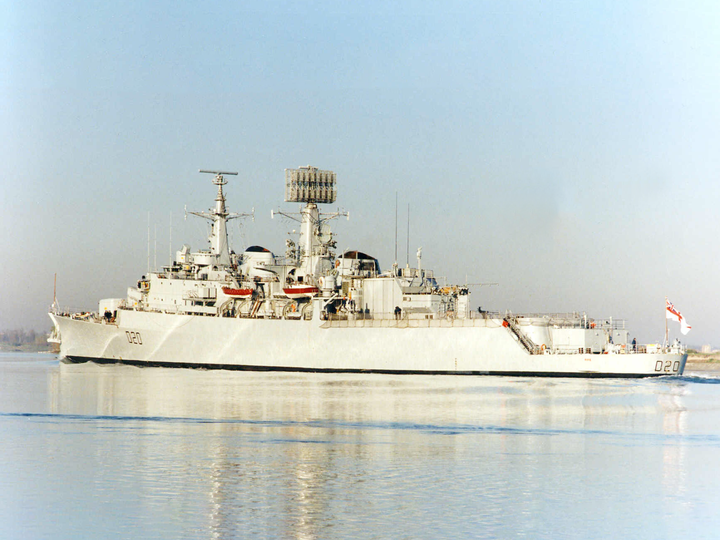 HMS Fife (D20) Royal Navy County Class Destroyer Port Side Reflections Photo Print Wall Art Decor - Posters, Prints, & Visual Artwork - by Hampshire Prints (image 1 of 9)