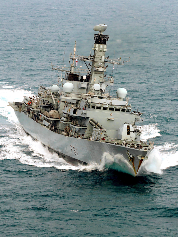 HMS Sutherland F81 Type 23 Frigate December 2016