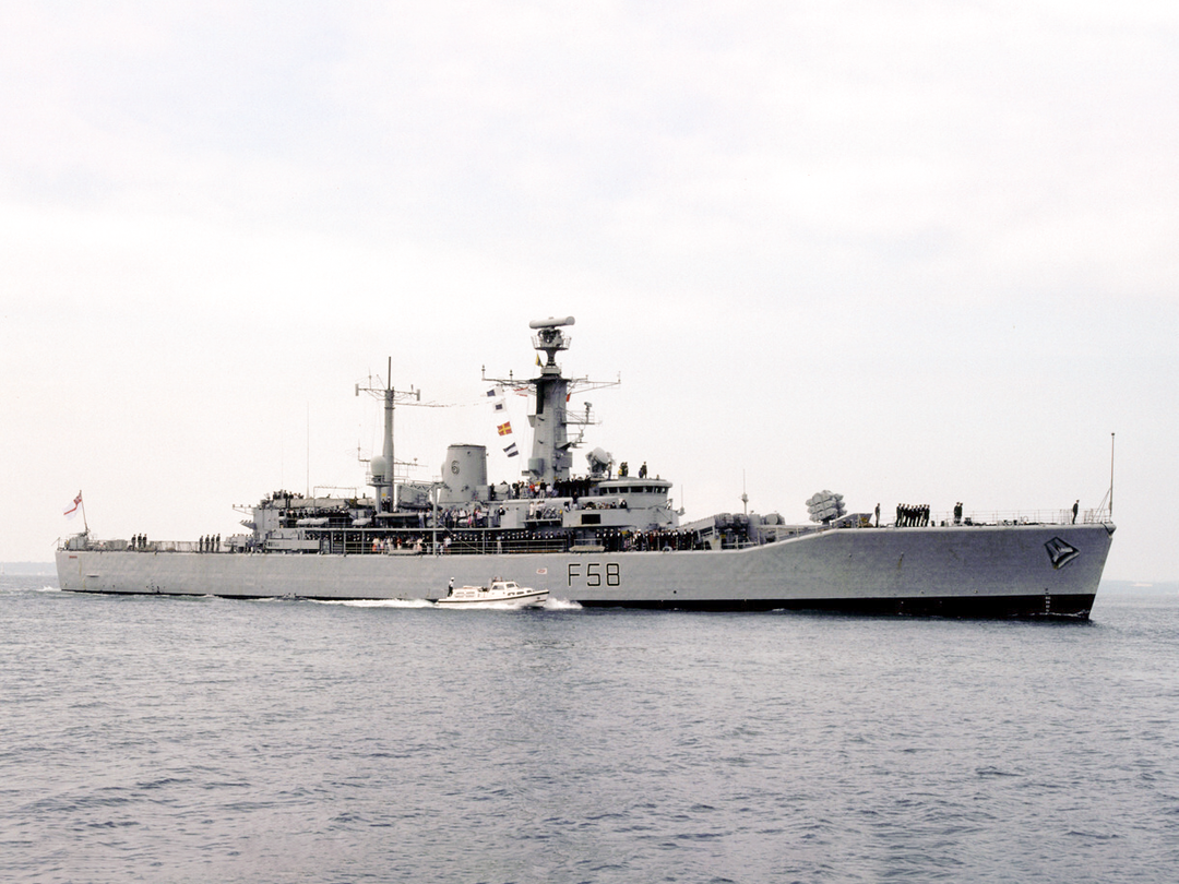 HMS Hermione (F58) Royal Navy Leander Class Frigate Starboard Beam View Photo Print Wall Art Decor - Posters, Prints, & Visual Artwork - by Hampshire Prints (image 1 of 9)