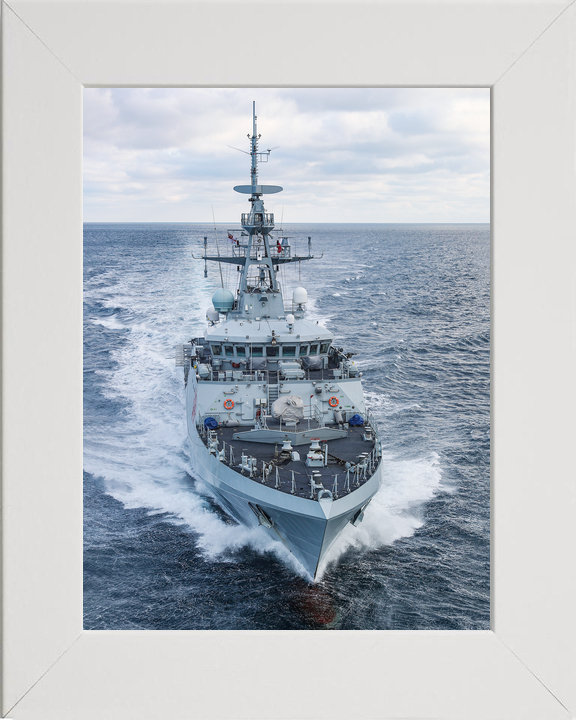 HMS Tamar P233 River Class Patrol Vessel January 2021 High Bow View Photo Print - Posters, Prints, & Visual Artwork - by Hampshire Prints (image 5 of 9)