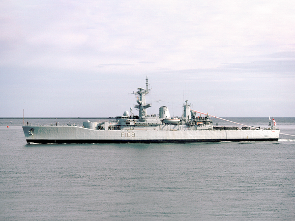 HMS Leander F109 Leander Class Frigate 1986