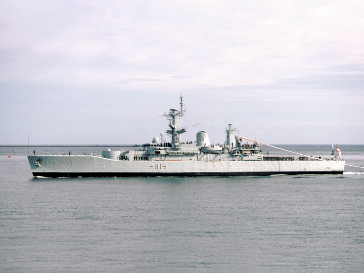 HMS Leander F109 Leander Class Frigate 1986 Photo Print - Posters, Prints, & Visual Artwork - by Hampshire Prints (image 1 of 9)