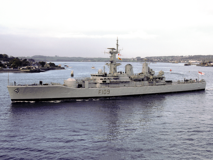 HMS Leander F109 Leander Class Frigate 1985 Photo Print - Posters, Prints, & Visual Artwork - by Hampshire Prints (image 1 of 9)