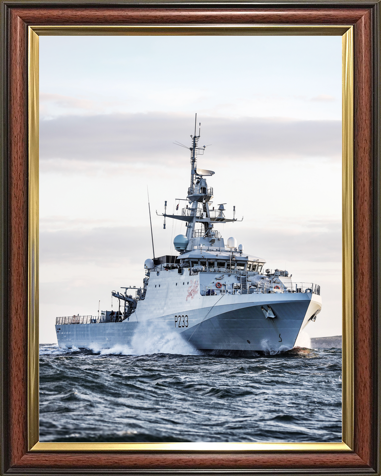 HMS Tamar P233 River Class Patrol Vessel May 2020 Low Starboard View Photo Print - Posters, Prints, & Visual Artwork - by Hampshire Prints (image 9 of 9)