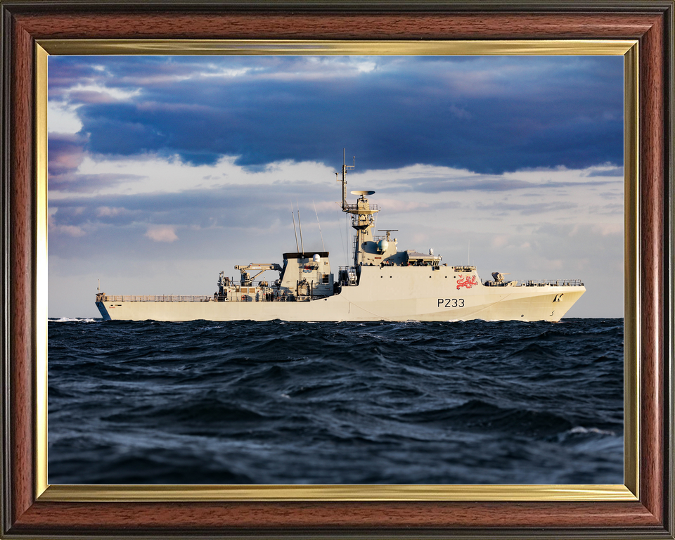 HMS Tamar P233 River Class Patrol Vessel May 2020 Low Starboard Beam View Photo Print - Posters, Prints, & Visual Artwork - by Hampshire Prints (image 9 of 9)