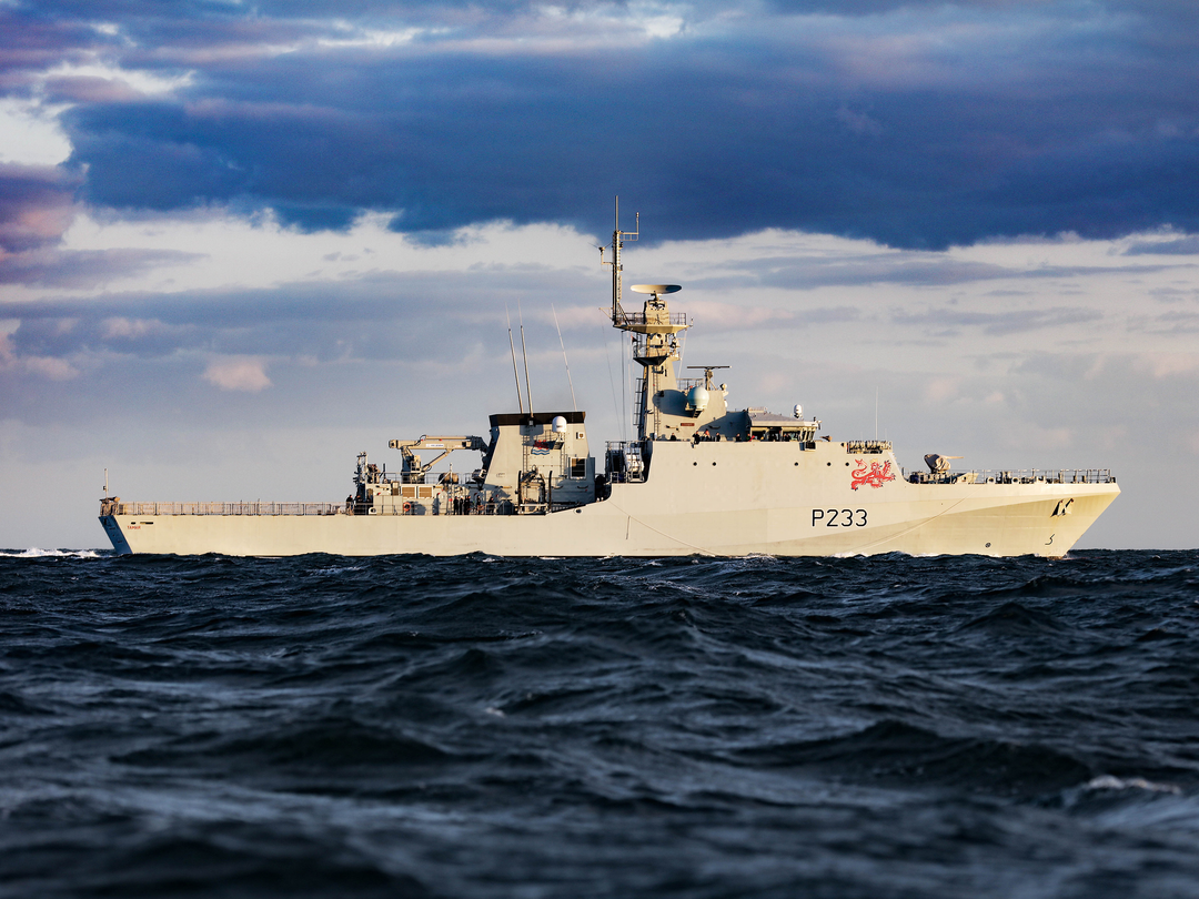 HMS Tamar P233 River Class Patrol Vessel May 2020 Low Starboard Beam View Photo Print - Posters, Prints, & Visual Artwork - by Hampshire Prints (image 1 of 9)