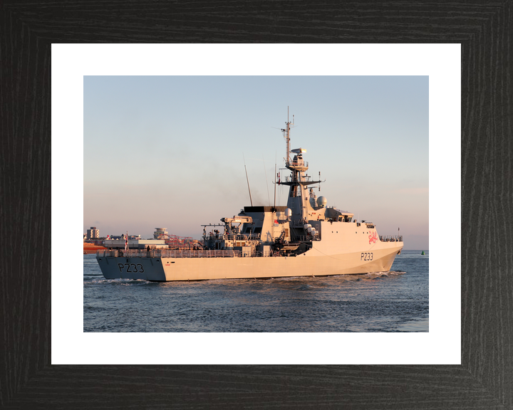 HMS Tamar P233 River Class Patrol Vessel December 2020 Leaving Harbour Sunset Photo Print - Posters, Prints, & Visual Artwork - by Hampshire Prints (image 2 of 9)