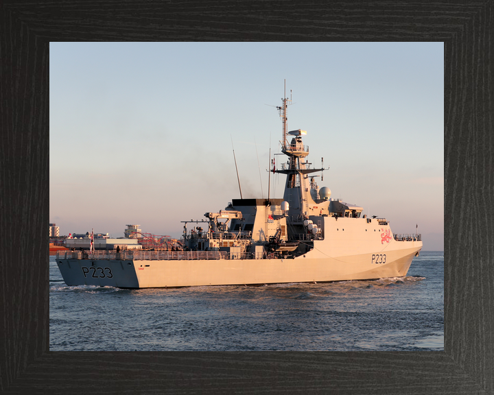 HMS Tamar P233 River Class Patrol Vessel December 2020 Leaving Harbour Sunset Photo Print - Posters, Prints, & Visual Artwork - by Hampshire Prints (image 3 of 9)