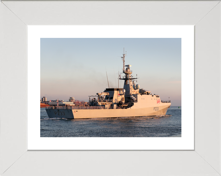 HMS Tamar P233 River Class Patrol Vessel December 2020 Leaving Harbour Sunset Photo Print - Posters, Prints, & Visual Artwork - by Hampshire Prints (image 4 of 9)