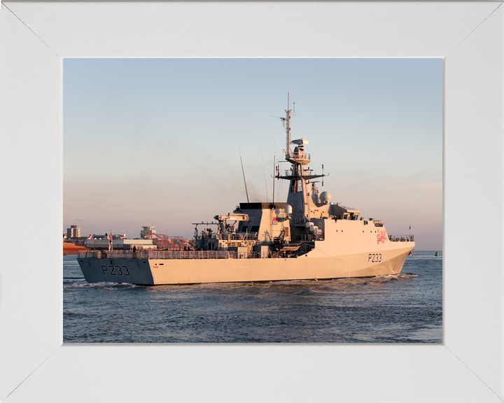 HMS Tamar P233 River Class Patrol Vessel December 2020 Leaving Harbour Sunset Photo Print - Posters, Prints, & Visual Artwork - by Hampshire Prints (image 5 of 9)