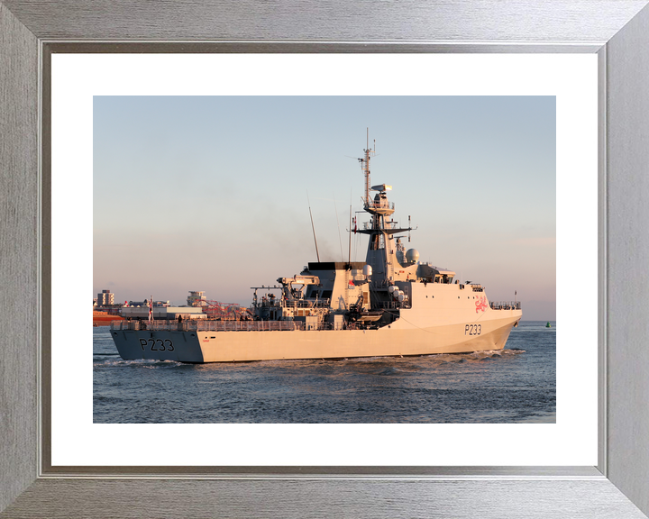 HMS Tamar P233 River Class Patrol Vessel December 2020 Leaving Harbour Sunset Photo Print - Posters, Prints, & Visual Artwork - by Hampshire Prints (image 6 of 9)