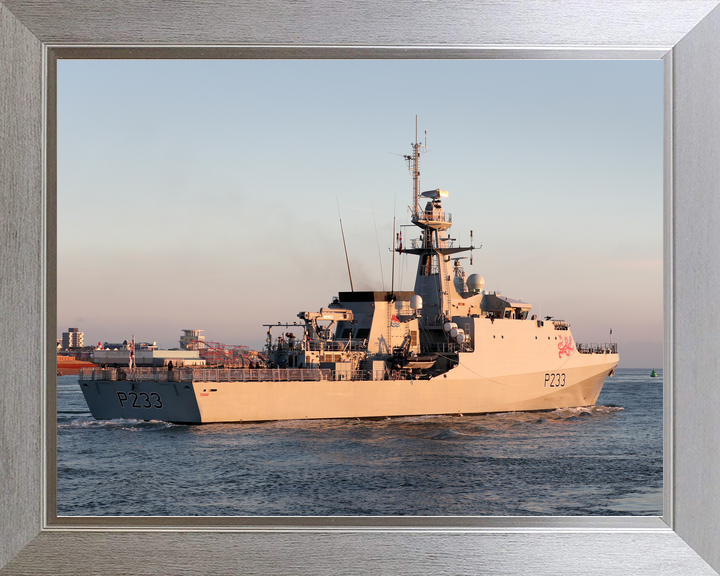 HMS Tamar P233 River Class Patrol Vessel December 2020 Leaving Harbour Sunset Photo Print - Posters, Prints, & Visual Artwork - by Hampshire Prints (image 7 of 9)