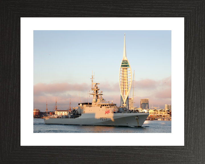 HMS Tamar P233 River Class Patrol Vessel December 2020 Leaving Portsmouth Photo Print - Posters, Prints, & Visual Artwork - by Hampshire Prints (image 2 of 9)