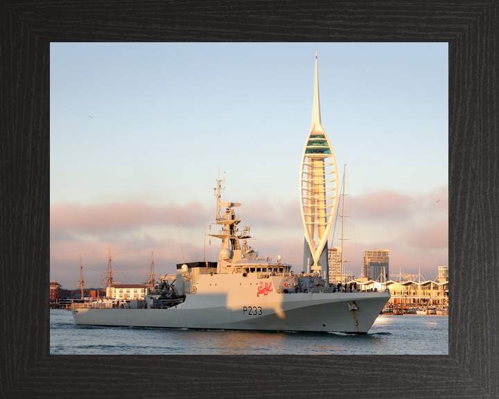 HMS Tamar P233 River Class Patrol Vessel December 2020 Leaving Portsmouth Photo Print - Posters, Prints, & Visual Artwork - by Hampshire Prints (image 3 of 9)