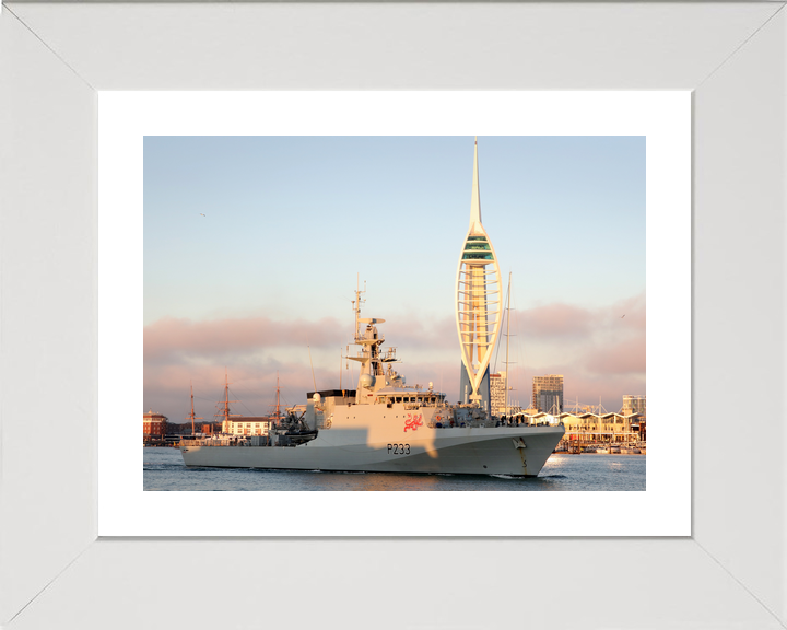 HMS Tamar P233 River Class Patrol Vessel December 2020 Leaving Portsmouth Photo Print - Posters, Prints, & Visual Artwork - by Hampshire Prints (image 4 of 9)