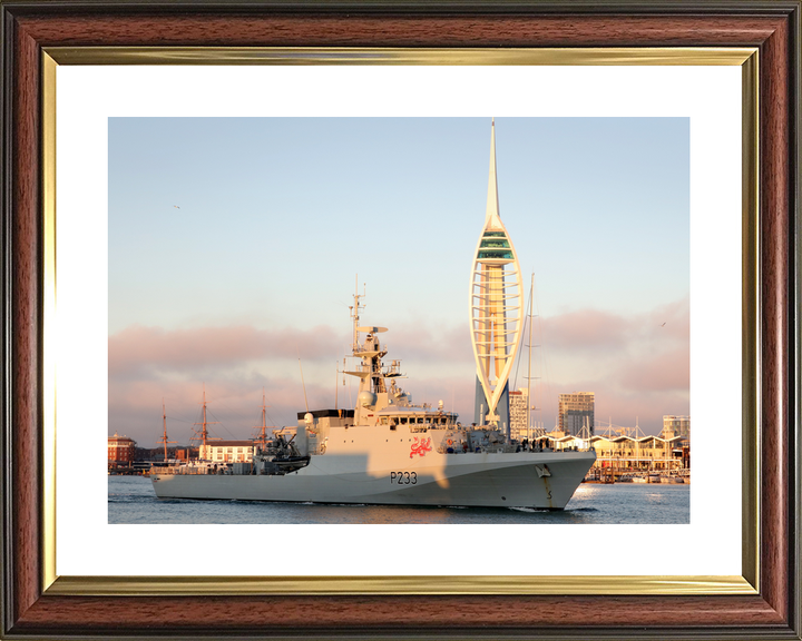HMS Tamar P233 River Class Patrol Vessel December 2020 Leaving Portsmouth Photo Print - Posters, Prints, & Visual Artwork - by Hampshire Prints (image 8 of 9)