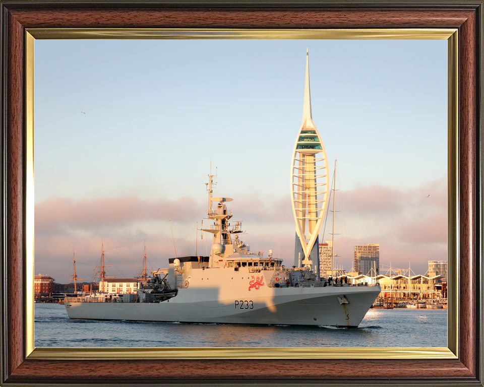 HMS Tamar P233 River Class Patrol Vessel December 2020 Leaving Portsmouth Photo Print - Posters, Prints, & Visual Artwork - by Hampshire Prints (image 9 of 9)
