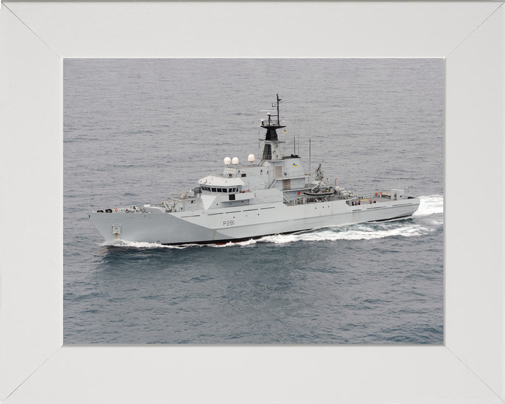 HMS Tyne P281 River Class Patrol Vessel June 2013 Underway Port Side View Photo Print - Posters, Prints, & Visual Artwork - by Hampshire Prints (image 5 of 9)