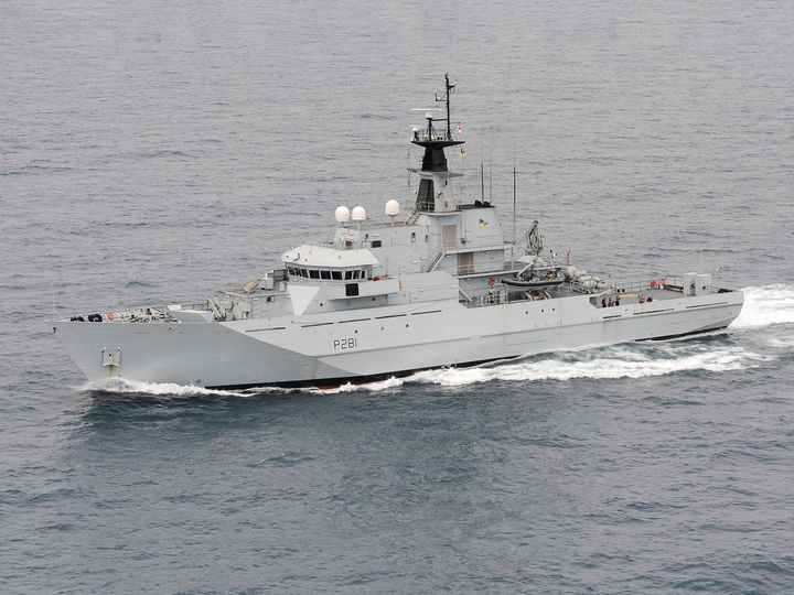 HMS Tyne P281 River Class Patrol Vessel June 2013 Underway Port Side View Photo Print - Posters, Prints, & Visual Artwork - by Hampshire Prints (image 1 of 9)