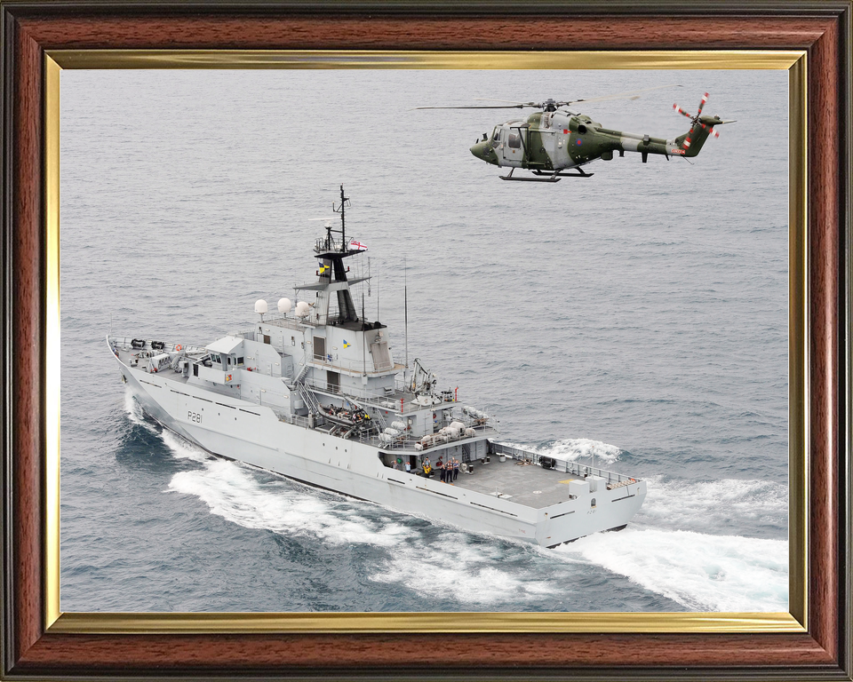 HMS Tyne P281 River Class Patrol Vessel June 2013 At Sea Port Side View Photo Print - Posters, Prints, & Visual Artwork - by Hampshire Prints (image 9 of 9)