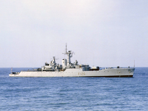 HMS Plymouth F126 Rothesay Class Frigate May 1987