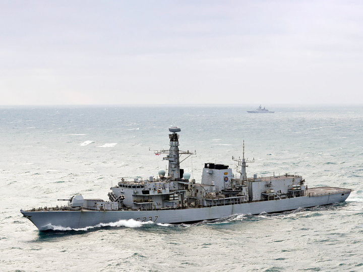 HMS Westminster F237 Type 23 Frigate January 2018 High Port Side View