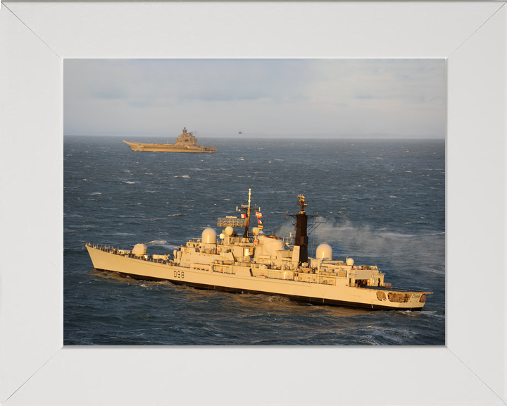 HMS York D98 Type 42 Destroyer December 2011 Port Side View at Sunset