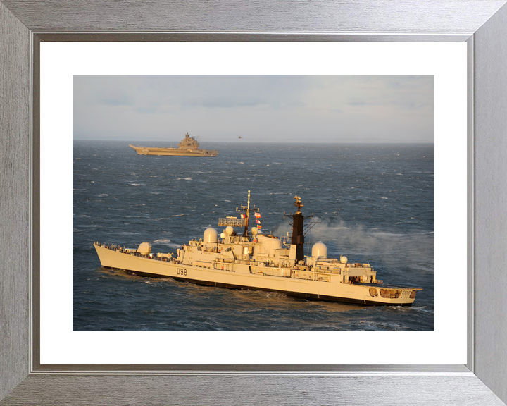 HMS York D98 Type 42 Destroyer December 2011 Port Side View at Sunset