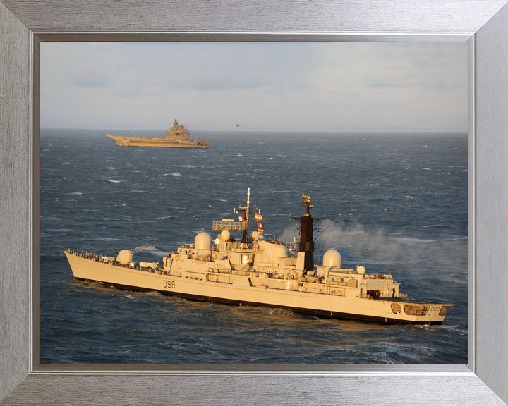 HMS York D98 Type 42 Destroyer December 2011 Port Side View at Sunset