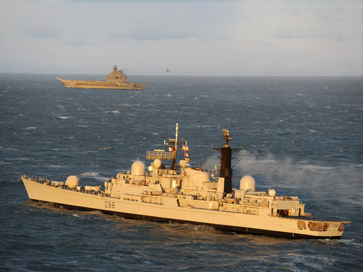HMS York D98 Type 42 Destroyer December 2011 Port Side View at Sunset