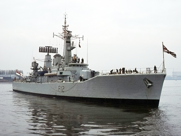 HMS Achilles F12 Leander Class Frigate Letting Go