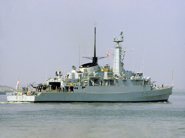 HMS Active F171 Type 21 Frigate May 1985