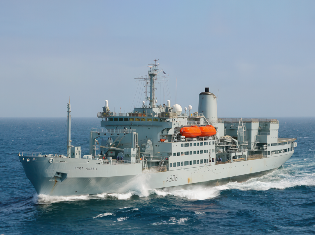 RFA Fort Austin A386 Fort Rosalie Class Ship Port Side View Photo Print - Posters, Prints, & Visual Artwork - by Hampshire Prints (image 1 of 9)