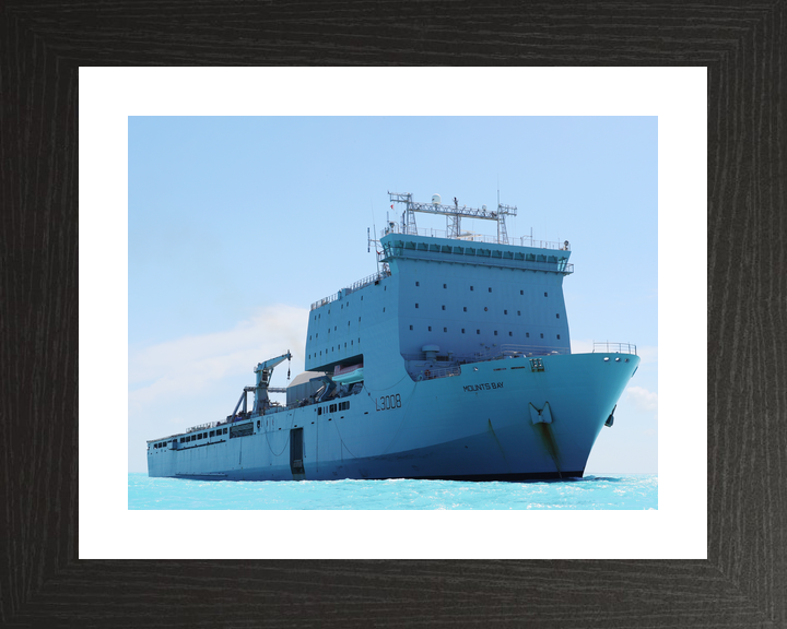 RFA Mounts Bay L3008 Bay Class Ship September 2019 Low Starboard Bow View