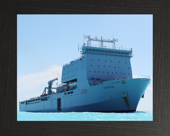 RFA Mounts Bay L3008 Bay Class Ship September 2019 Low Starboard Bow View