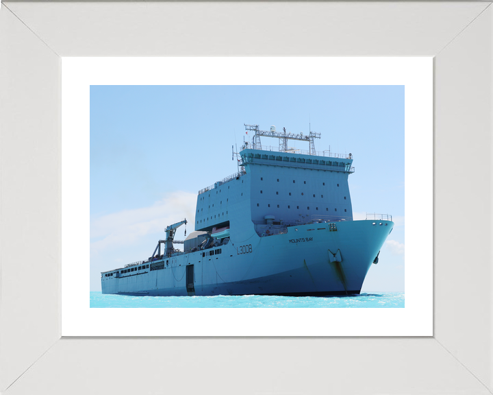RFA Mounts Bay L3008 Bay Class Ship September 2019 Low Starboard Bow View
